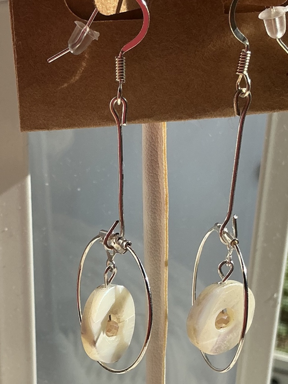 Silver Plated Abstract Shell earrings